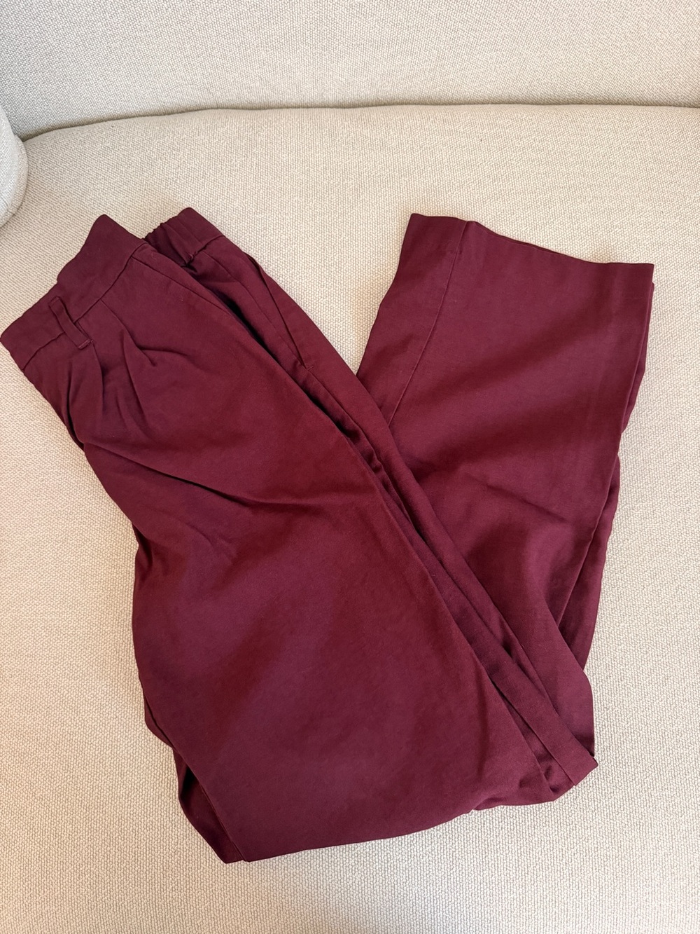 a new day Maroon Elastic-Waist Trousers